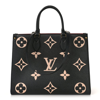 Louis Vuitton Empreinte Monogram Giant Onthego MM Black Beige 1 of 9