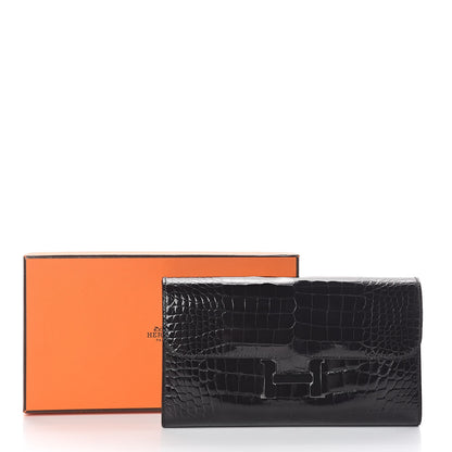 Hermes Shiny Alligator Constance Wallet Black 14 of 14