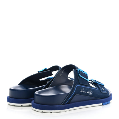 Louis Vuitton Mix Materials Mens LV Script Trainer Mules 12 Blue 4 of 9