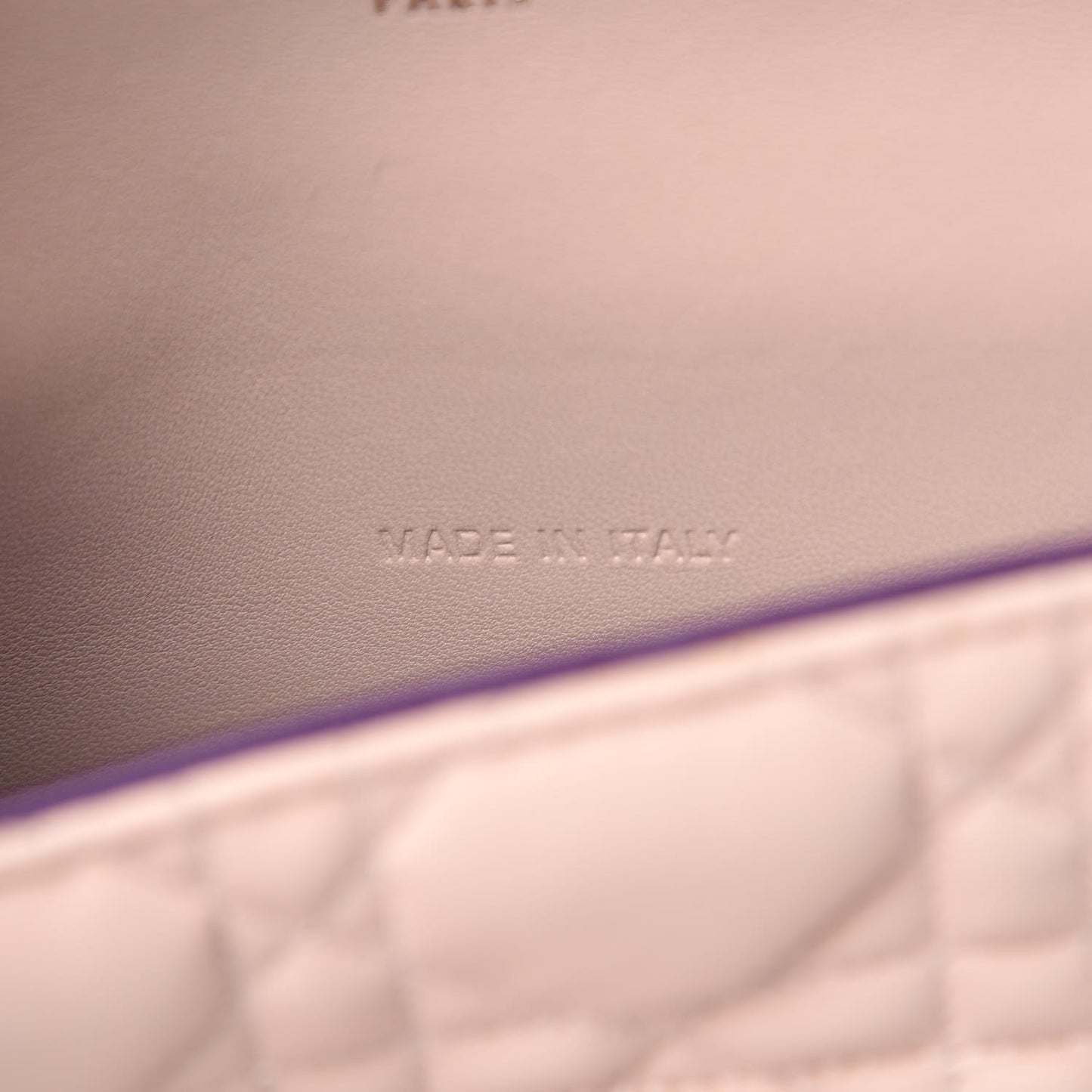 Lambskin Cannage Large Miss Dior Flap Rose Poudre