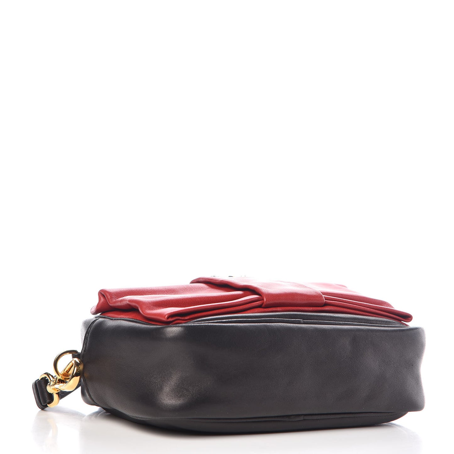 Nappa Fiocco Bow Crossbody Clutch Black Fuoco