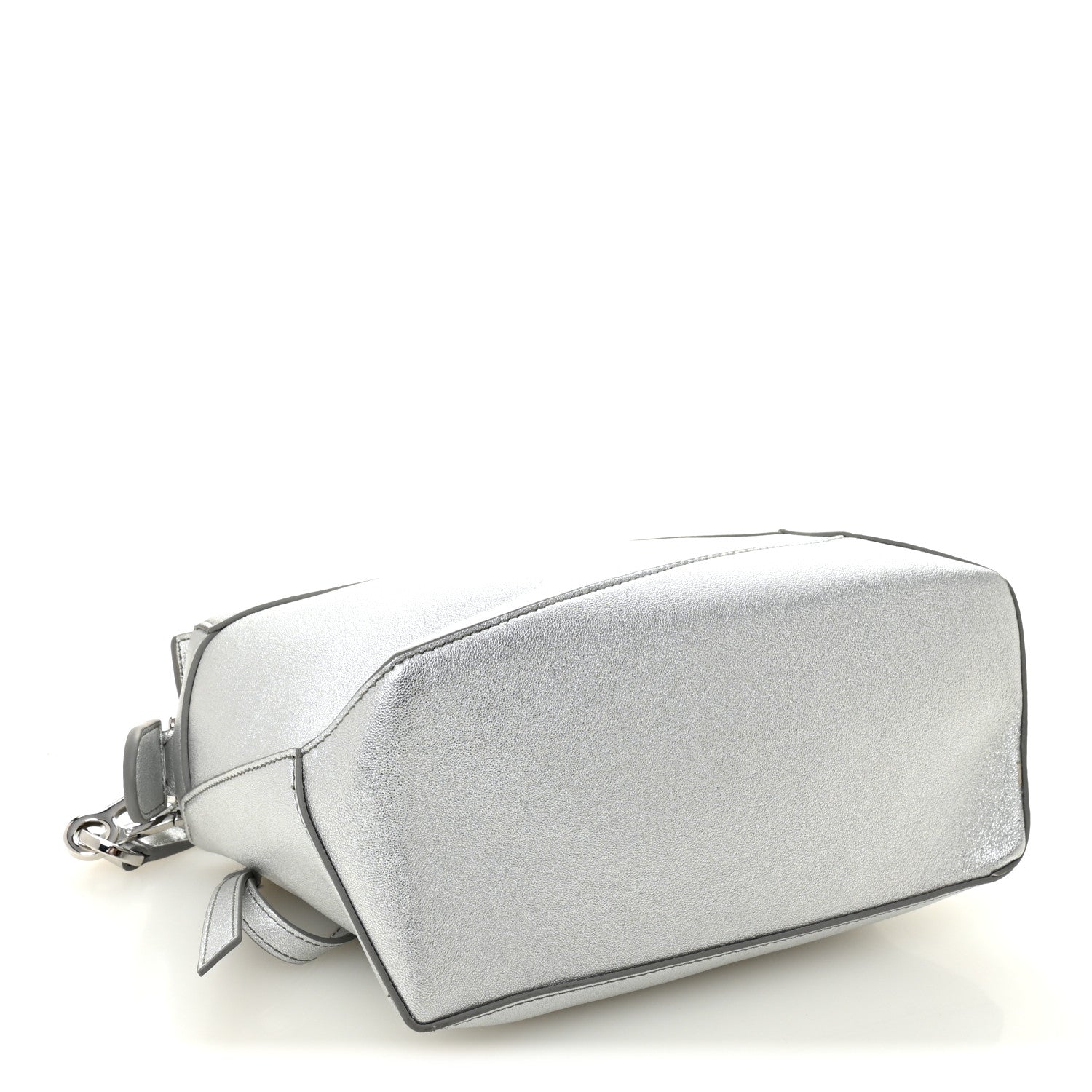 Loewe Laminated Lambskin Small Puzzle Edge Bag Silver 4 of 10