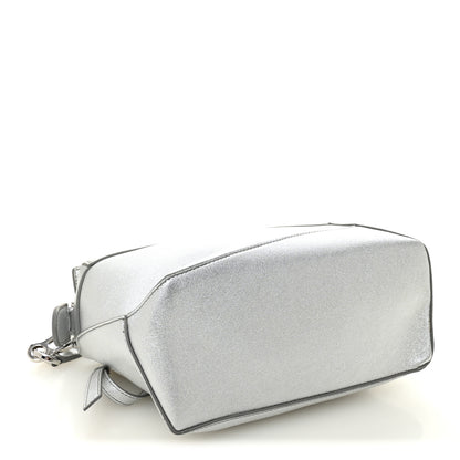 Loewe Laminated Lambskin Small Puzzle Edge Bag Silver 4 of 10