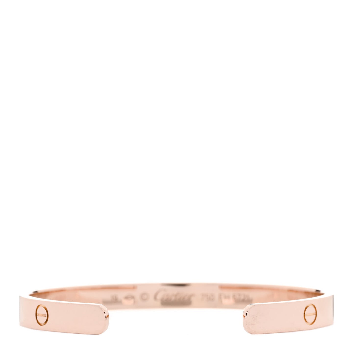 18K Pink Gold LOVE Cuff Bracelet 19