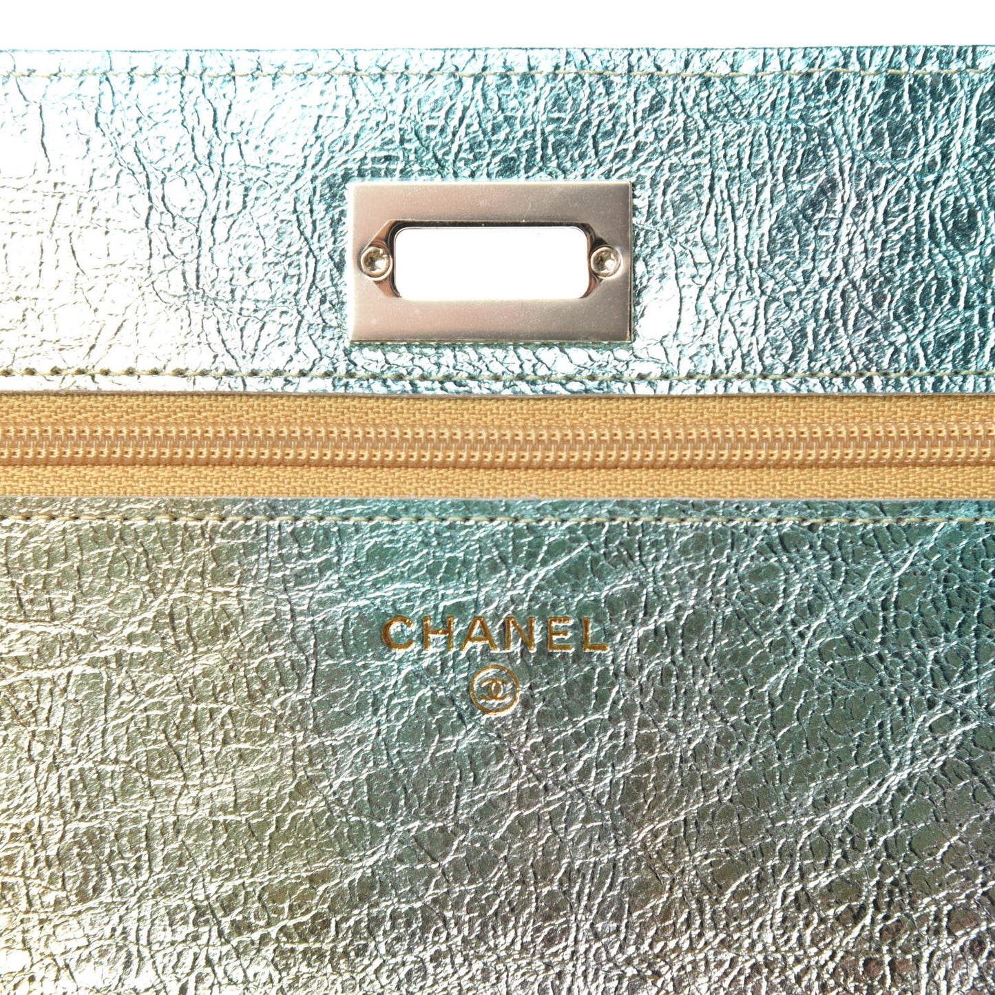 Metallic Goatskin Quilted 2.55 Reissue Wallet on Chain WOC Multicolor