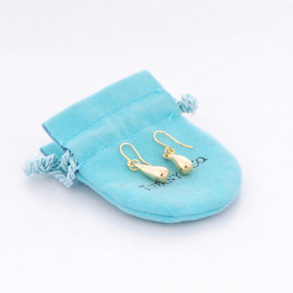 Tiffany 18K Yellow Gold Elsa Peretti 12mm Teardrop Earrings 5 of 5