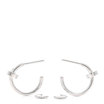 Cartier 18K White Gold Juste Un Clou Hoop Earrings 3 of 4