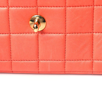 Chanel Lambskin East West Chocolate Bar Flap Orange 14 of 15
