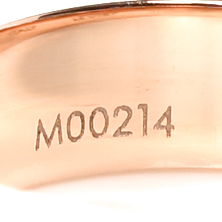 Louis Vuitton Brass Monogram Engraved Nanogram Ring M Pink Gold 5 of 6