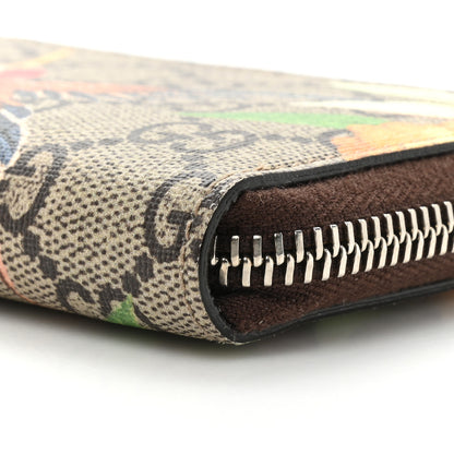 Gucci GG Supreme Monogram Tian Zip Around Card Case Wallet Beige Multicolor New Acero 7 of 13