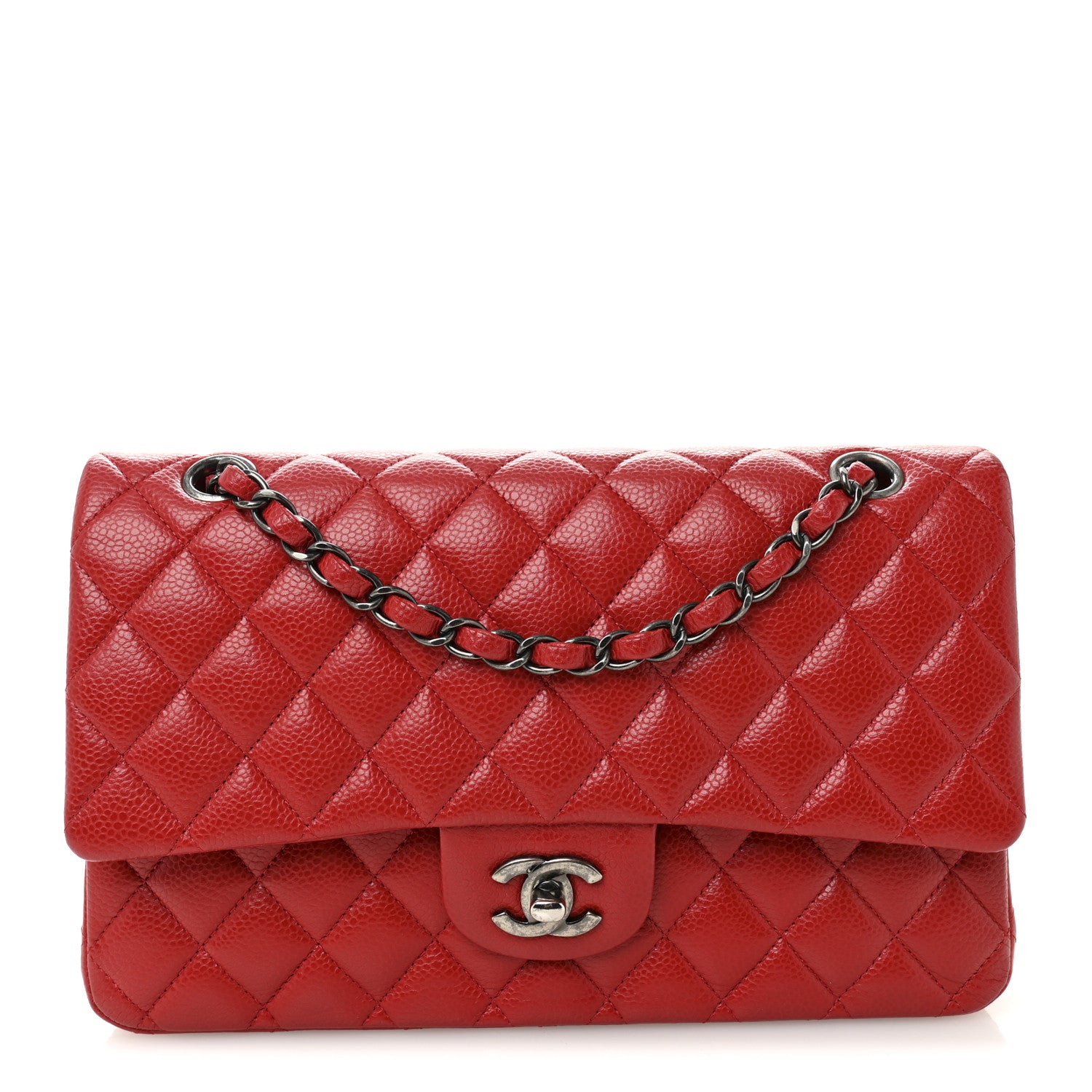 Chanel Caviar Quilted Medium Double Flap Red 1 of 10