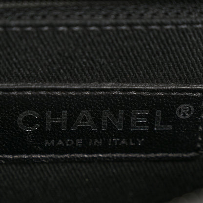 Chanel Caviar Chevron Quilted Medium Coco Handle Flap So Black 6 of 12