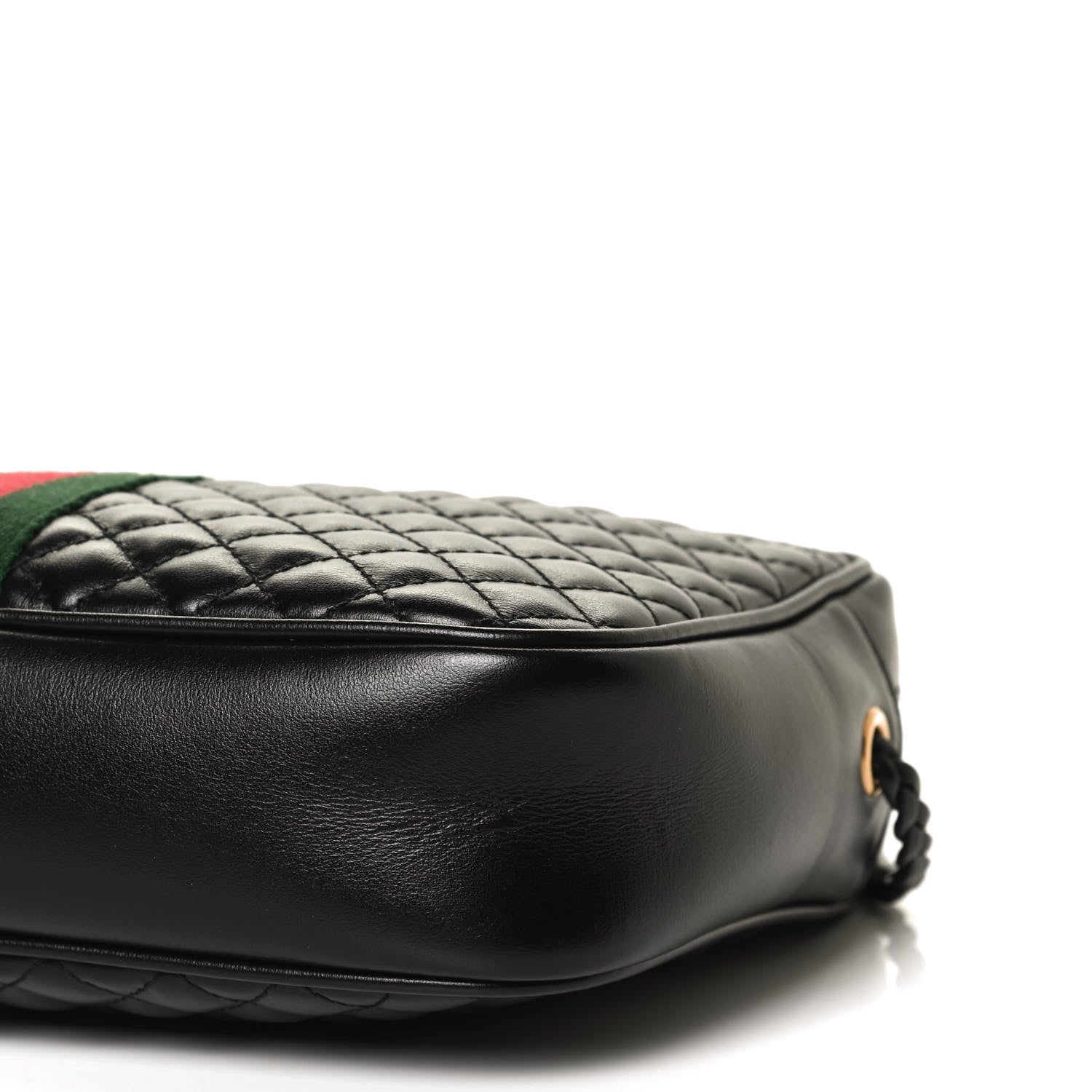 Gucci Calfskin Web Trapuntata Small GG Shoulder Bag Black 11 of 11