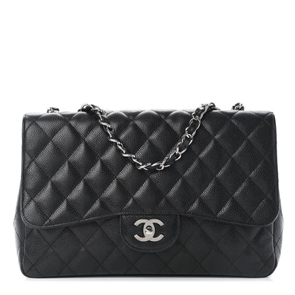 Chanel Caviar Quilted Jumbo Single Flap Black 1 of 19