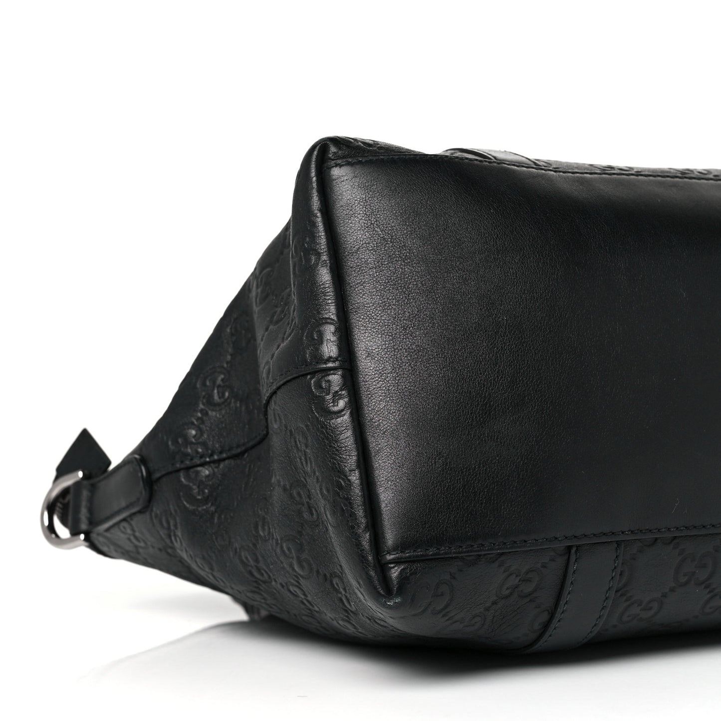 Guccissima Medium GG Charm Dome Satchel Black