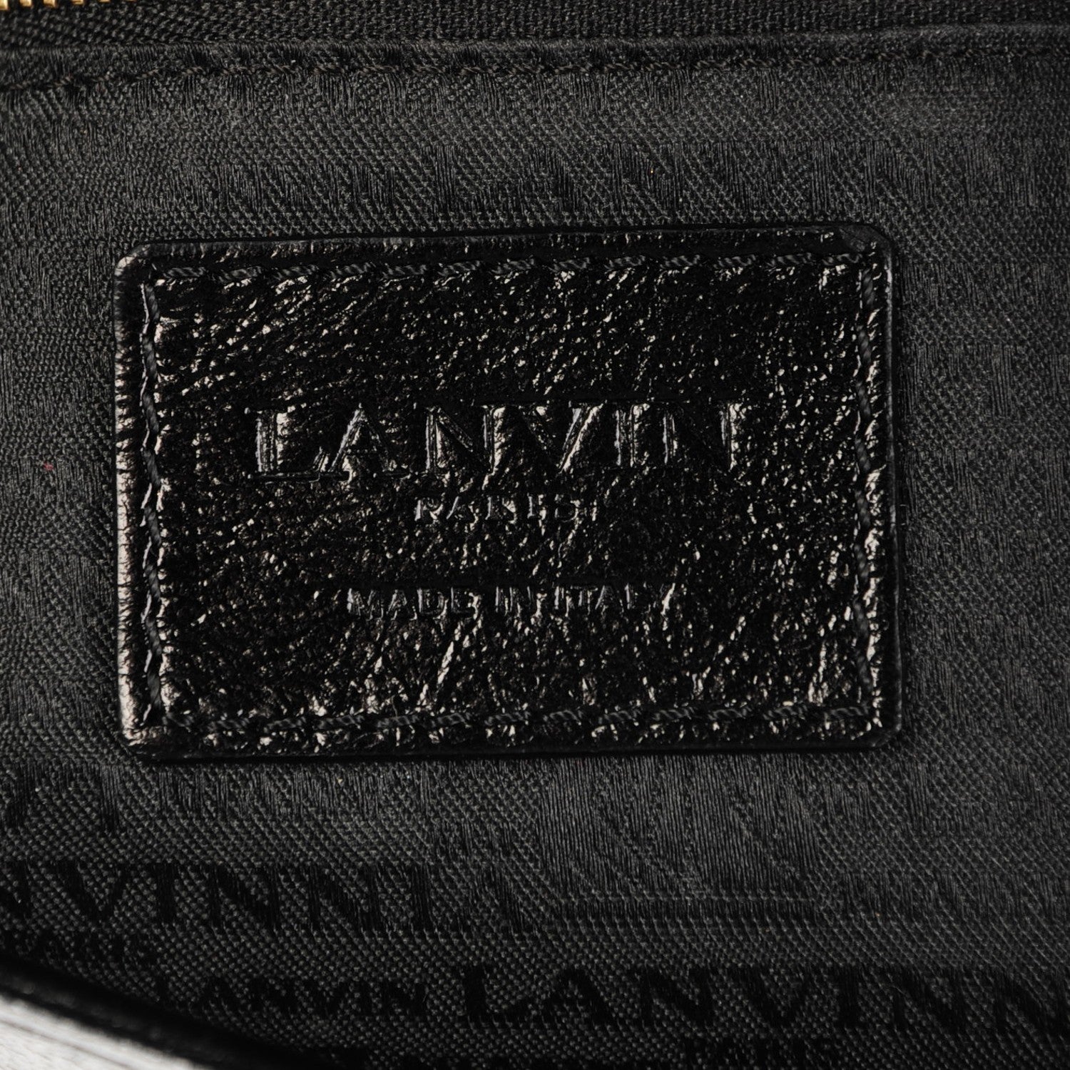 Lanvin Patent Chain Shoulder Bag Black 7 of 7