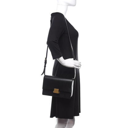 Saint Laurent Smooth Calfskin Suede Medium Bellechasse Black 2 of 10