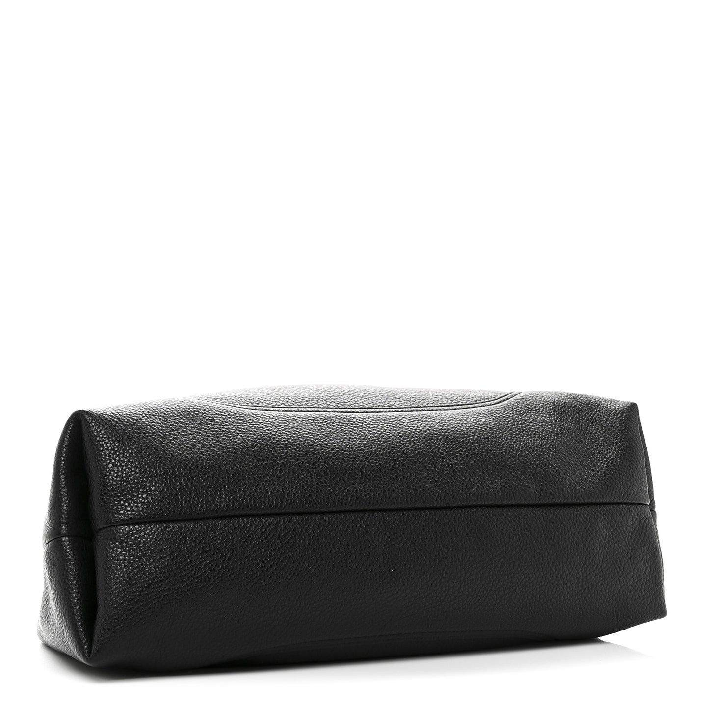 Grained Calfskin Softbit Maxi Shoulder Bag Black