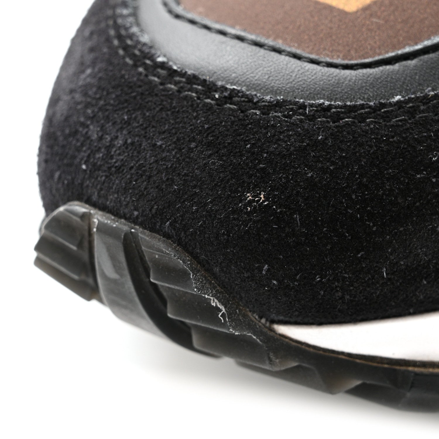 Louis Vuitton Suede Calfskin Recycled Monogram Nylon Run Away Sneakers 39 Black 10 of 13