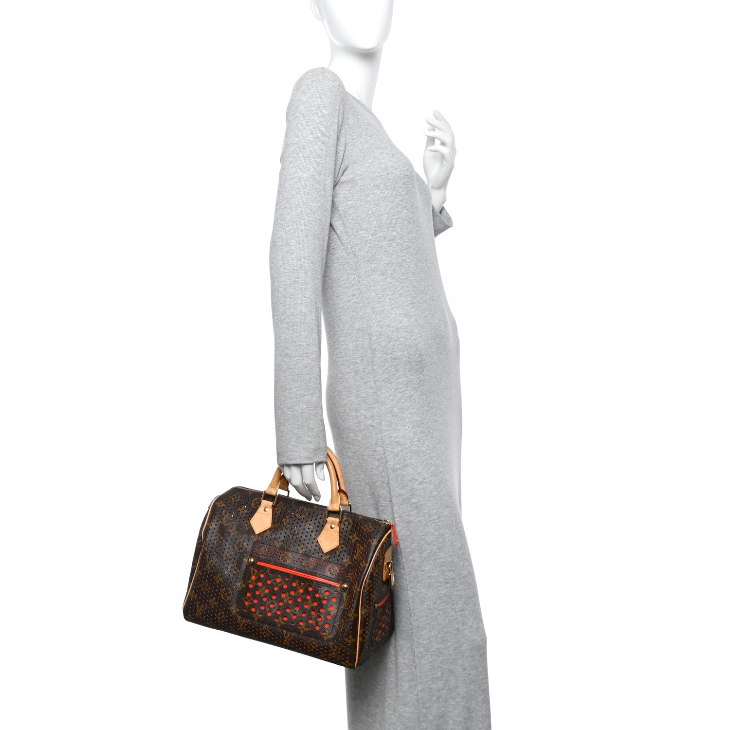 Louis Vuitton Monogram Perforated Speedy 30 Orange 2 of 12