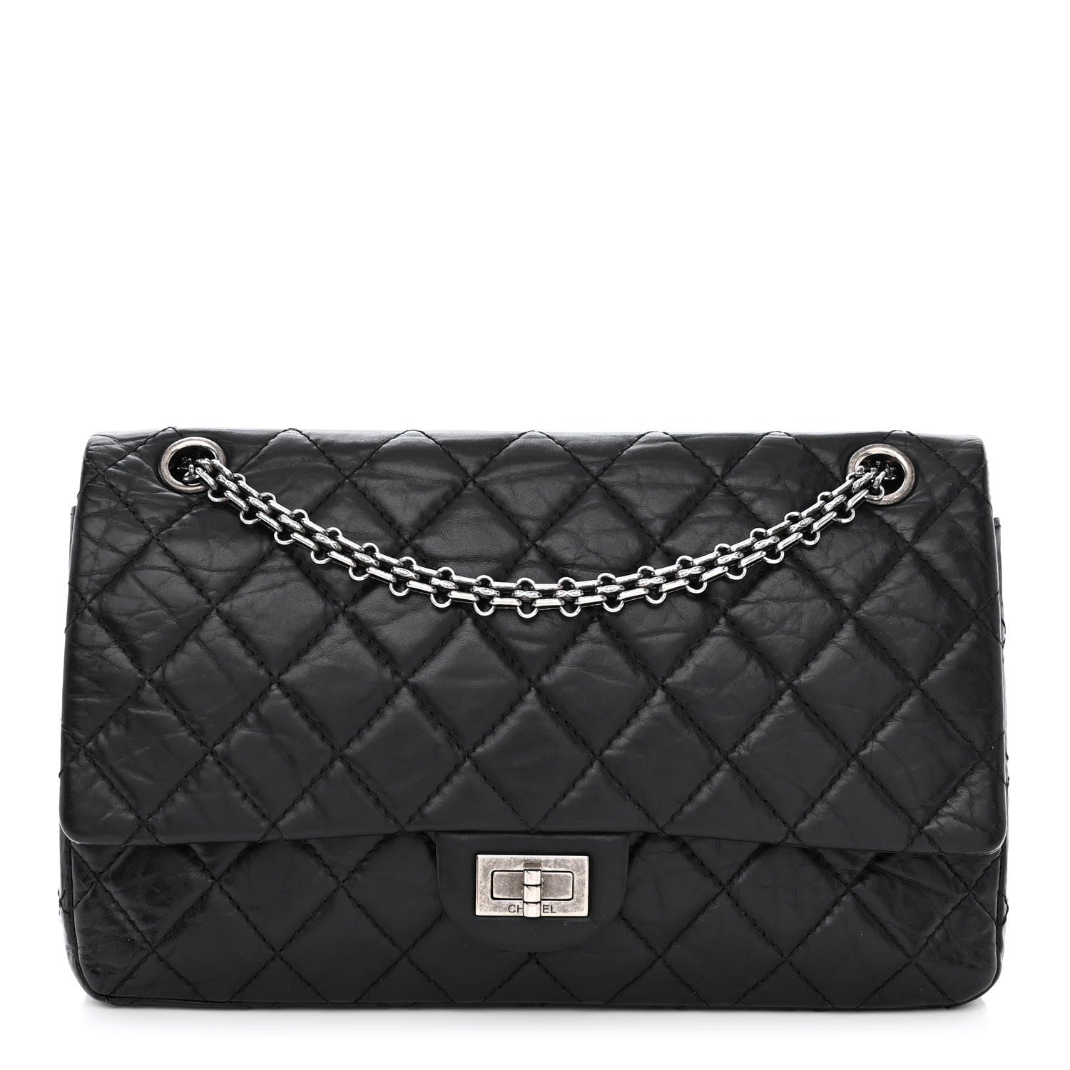 Chanel Aged Calfskin Quilted 2.55 Reissue 226 Flap Black 1 of 10