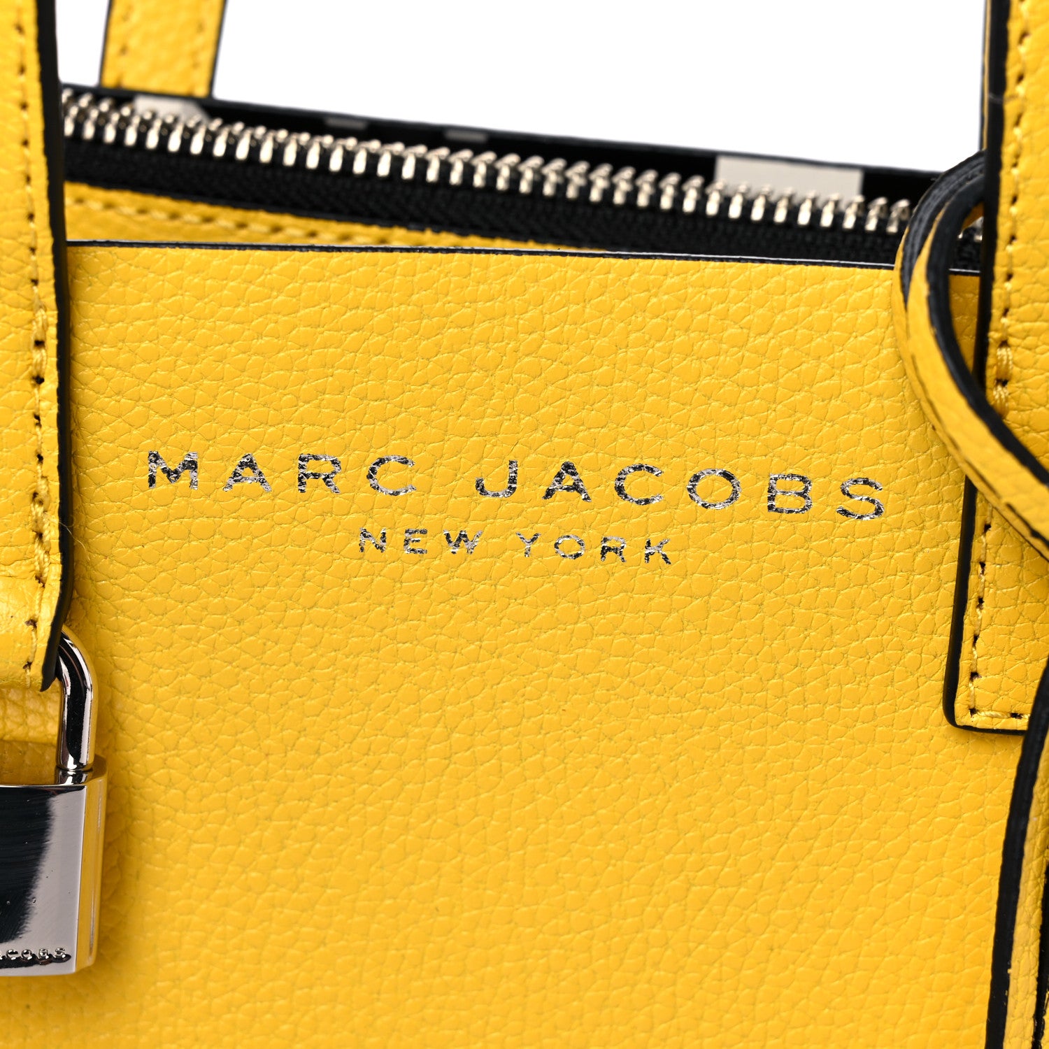 Marc Jacobs Grained Calfskin Mini Grind Tote Yellow 6 of 9
