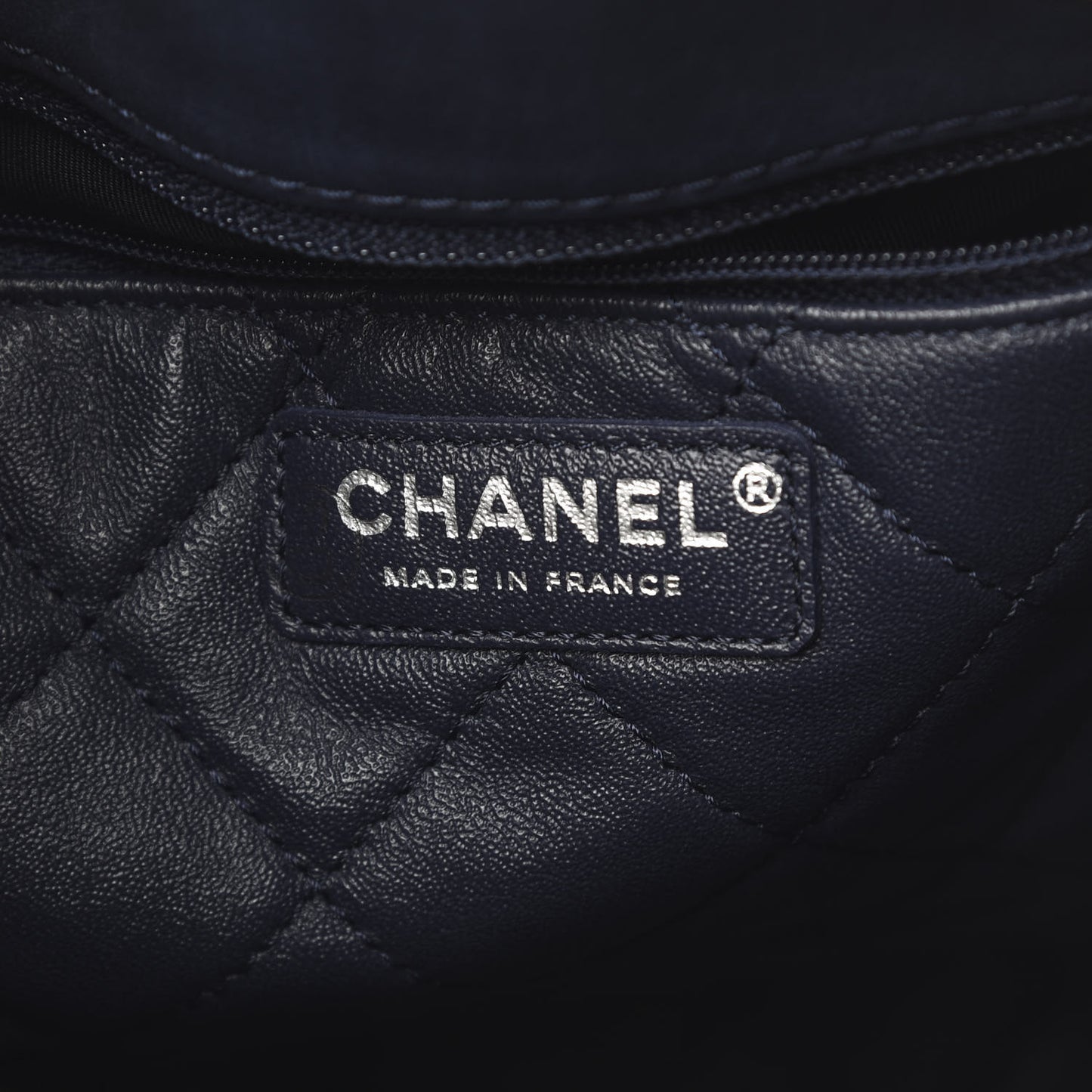 Calfskin Stitched Large Urban Luxury Drawstring Backpack Navy Blue