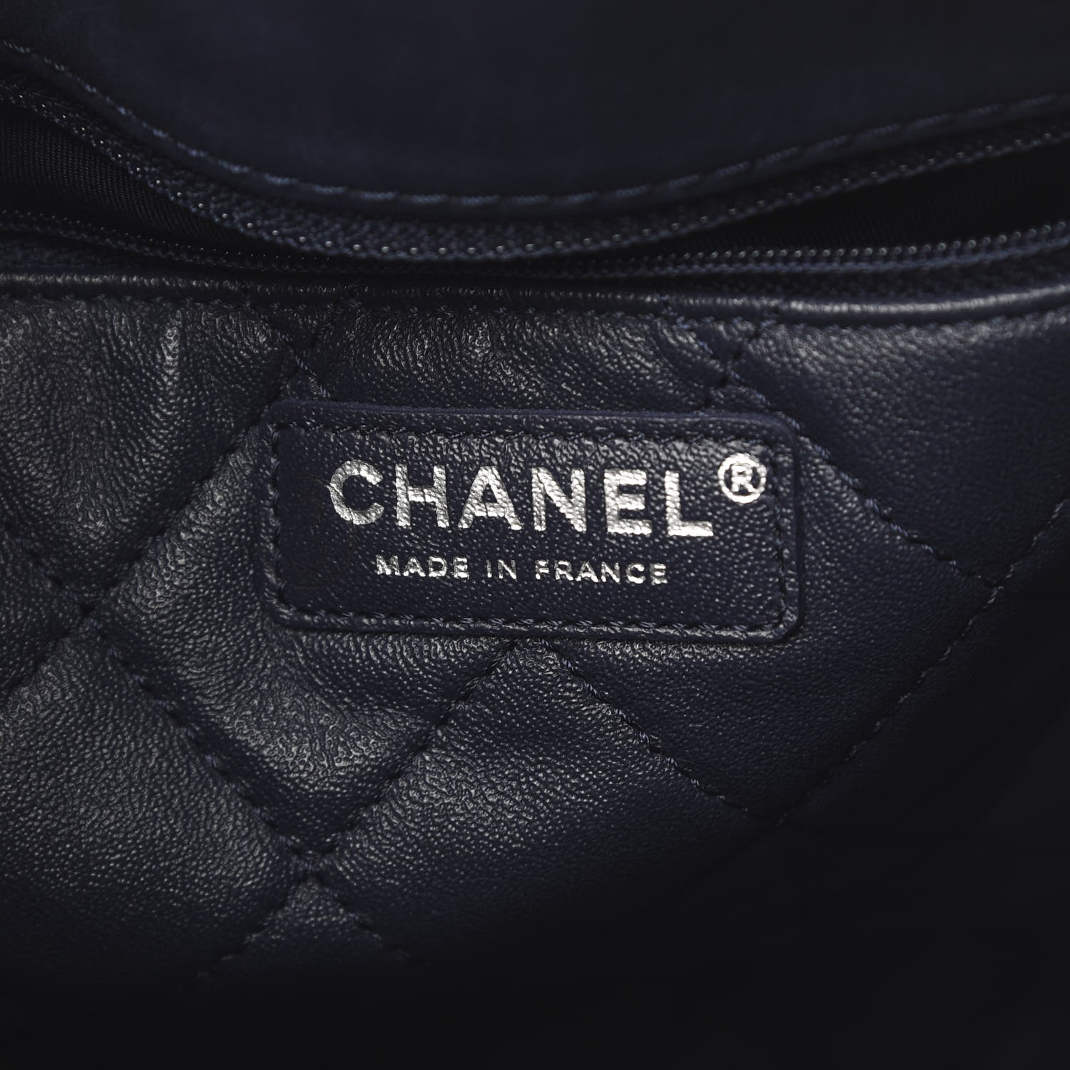 Chanel Calfskin Stitched Large Urban Luxury Drawstring Backpack Navy Blue 5 of 13