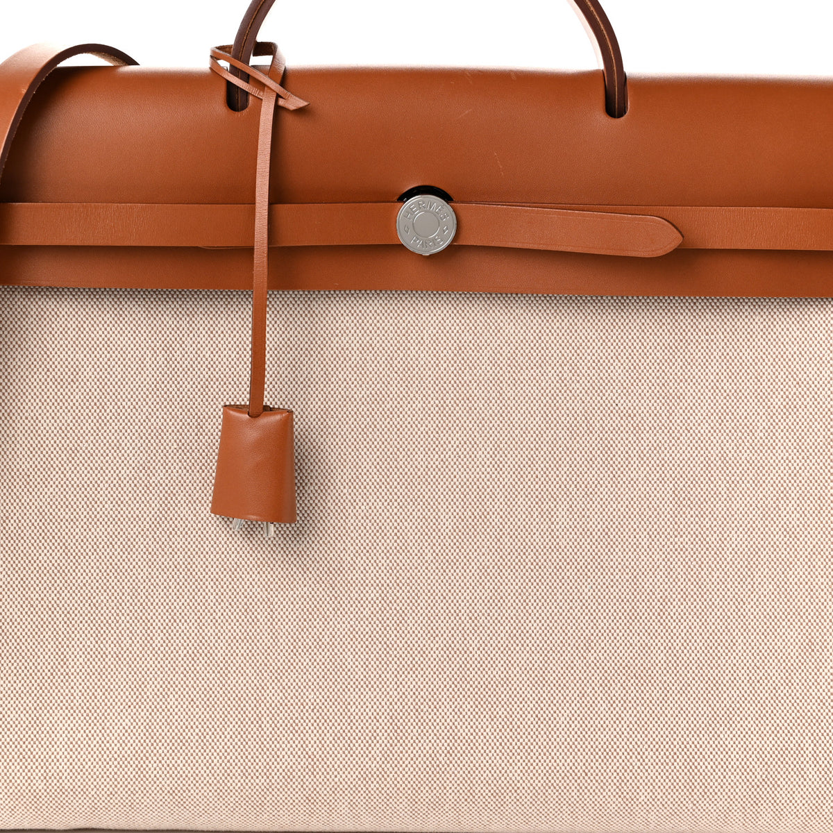 Hermes Vache Hunter Criss Viking Herbag Messenger 39 Ecru Beige Fauve 9 of 12