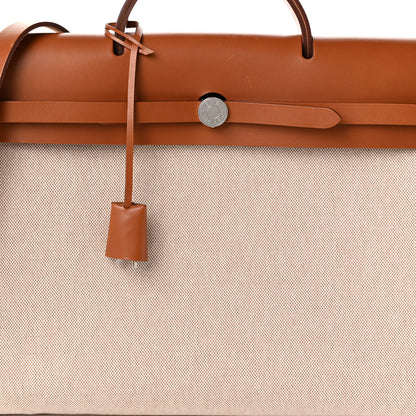 Hermes Vache Hunter Criss Viking Herbag Messenger 39 Ecru Beige Fauve 9 of 12