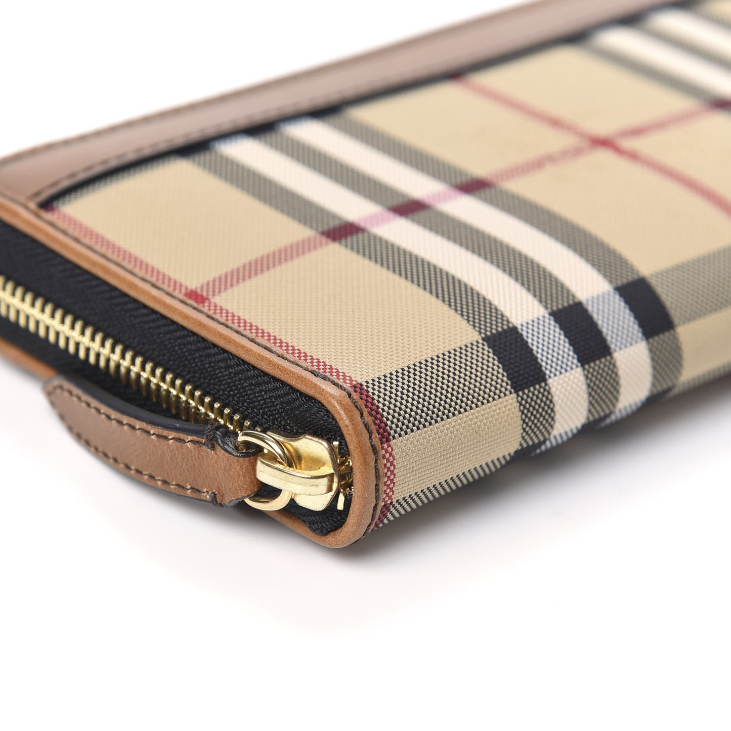 Horseferry Check Zip Around Wallet Brown