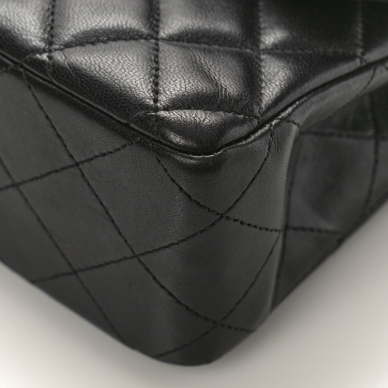 Chanel Lambskin Quilted Medium Double Flap Black 9 of 10