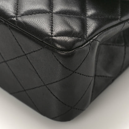 Chanel Lambskin Quilted Medium Double Flap Black 9 of 10