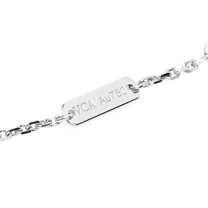 Van Cleef & Arpels 18K White Gold Mother of Pearl Vintage Alhambra Pendant Necklace 6 of 6