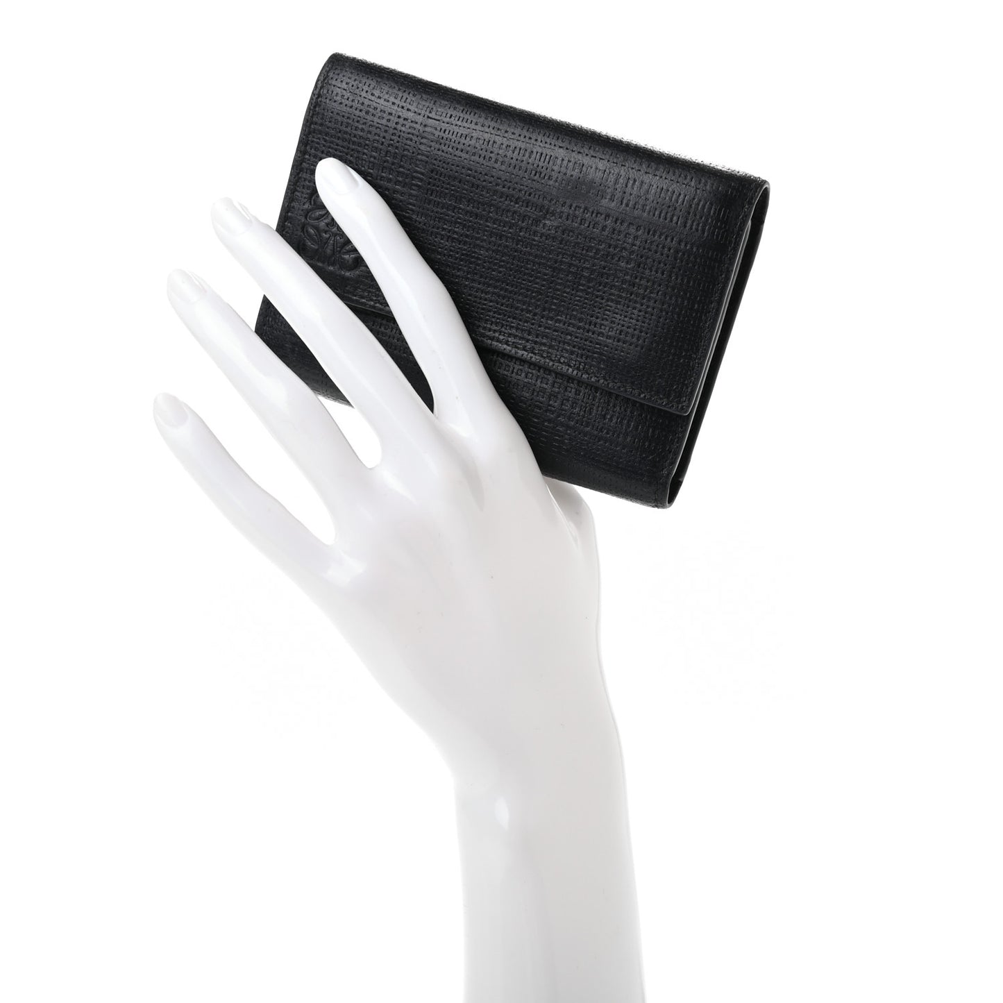 Calfskin Small Vertical Wallet Black