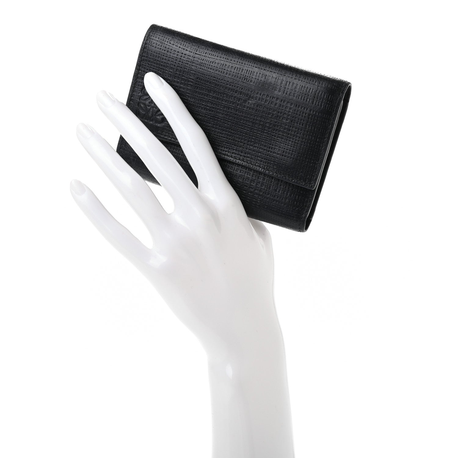 Loewe Calfskin Small Vertical Wallet Black 2 of 9