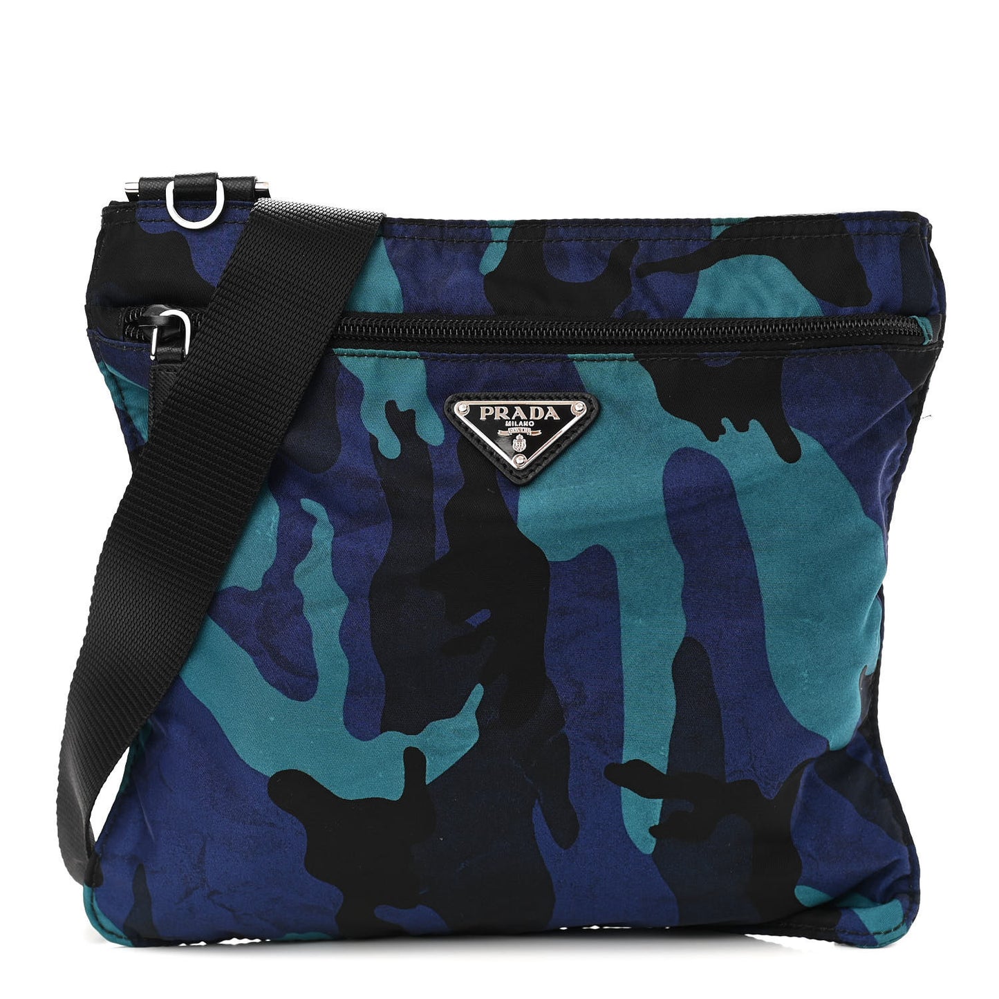 Tessuto Nylon Camouflage Flat Messenger Royal