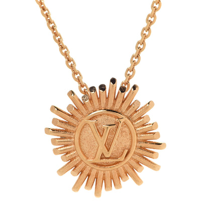 Louis Vuitton Brass Vendome Necklace Gold 4 of 7