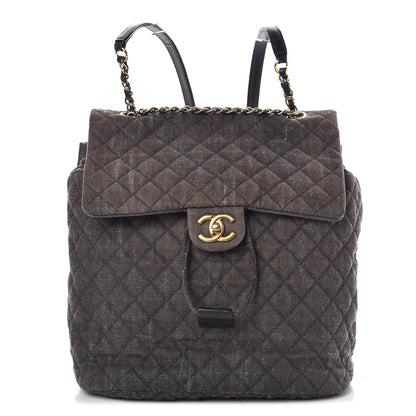 Chanel Washed Denim Quilted Large Urban Spirit Backpack Black 1 of 18