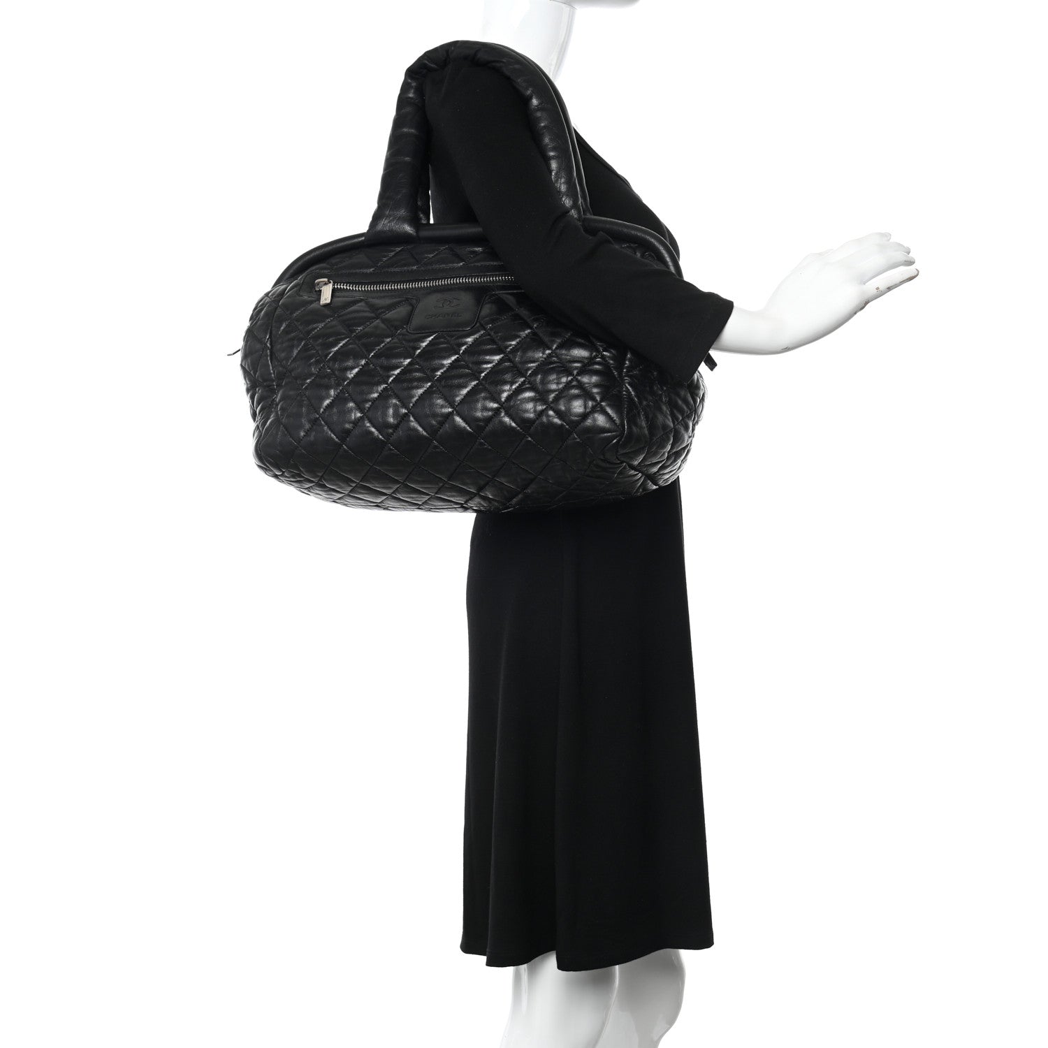Chanel Lambskin Coco Cocoon Bowler Black 2 of 15