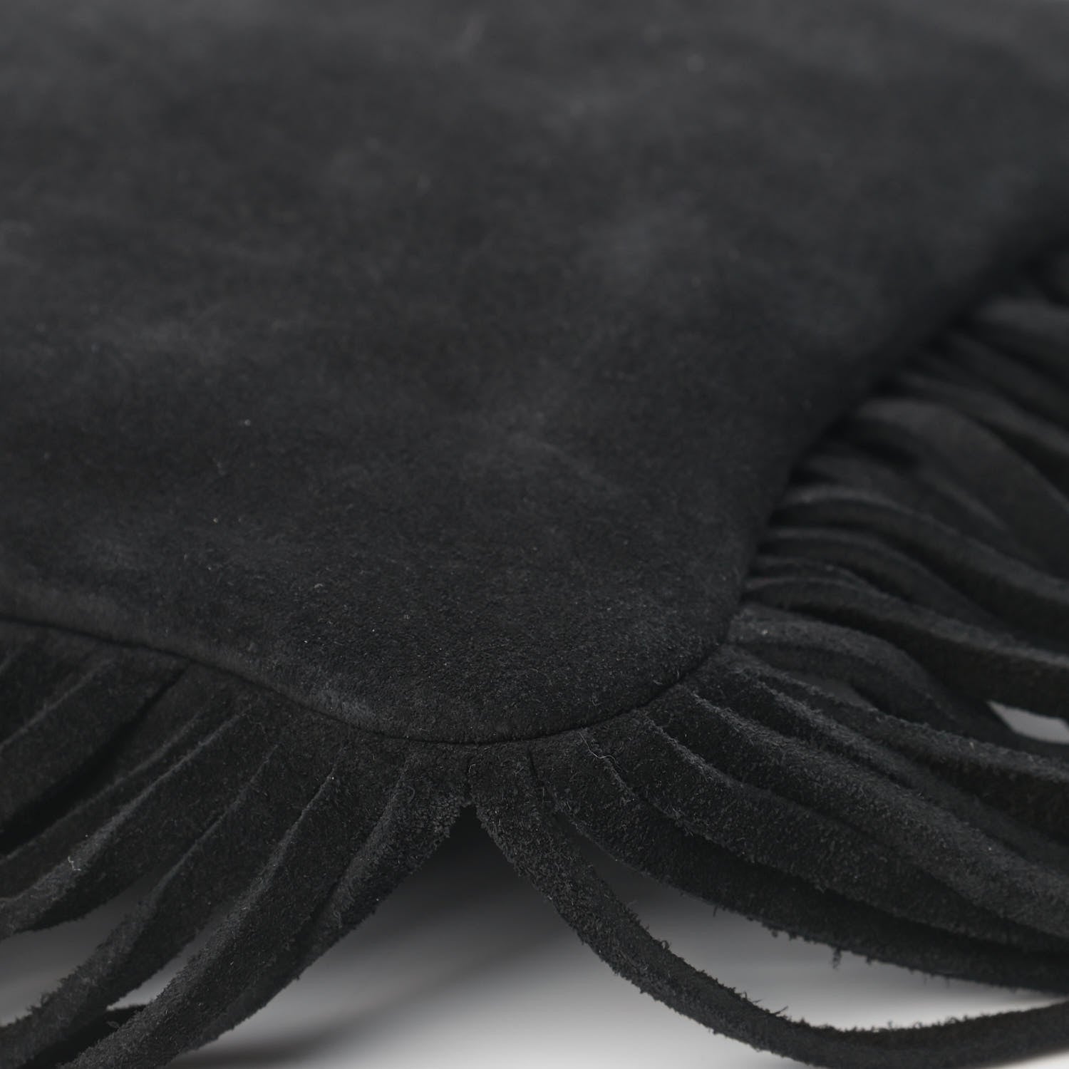 Saint Laurent Suede Calfskin Small Fringe Crossbody Bag Black 9 of 9