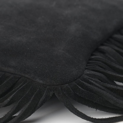 Saint Laurent Suede Calfskin Small Fringe Crossbody Bag Black 9 of 9