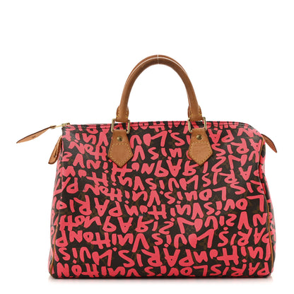 Louis Vuitton Monogram Graffiti Speedy 30 Fuchsia 1 of 14