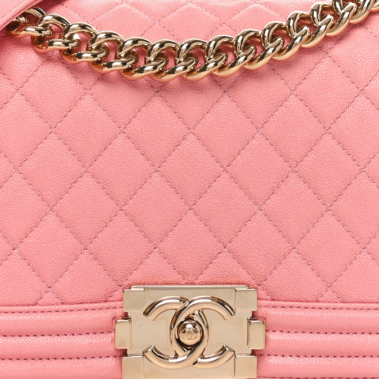Chanel Iridescent Caviar Quilted Medium Boy Flap Light Pink 8 of 11
