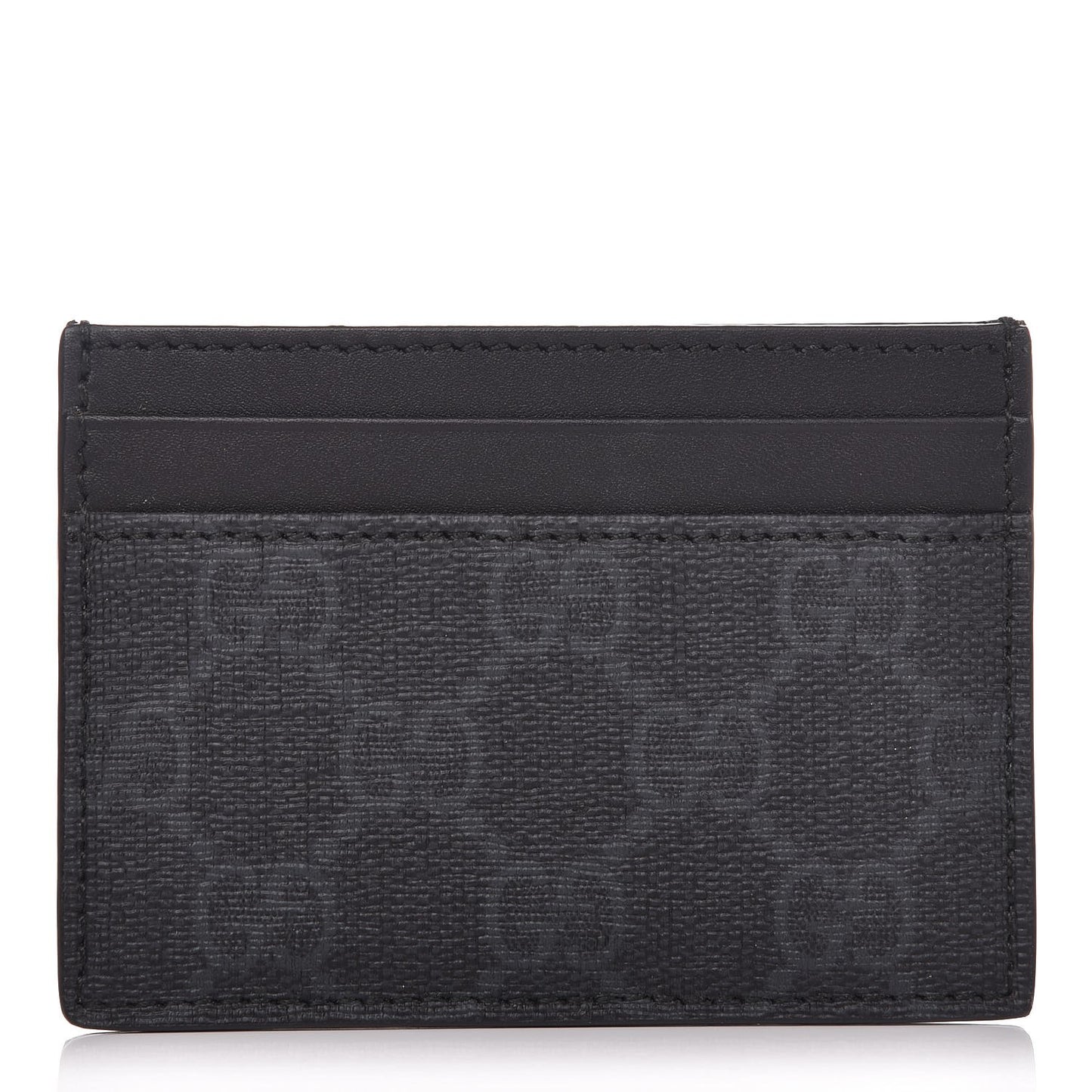 GG Supreme Monogram Card Holder Black Grey
