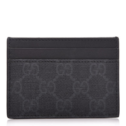 Gucci GG Supreme Monogram Card Holder Black Grey 1 of 7