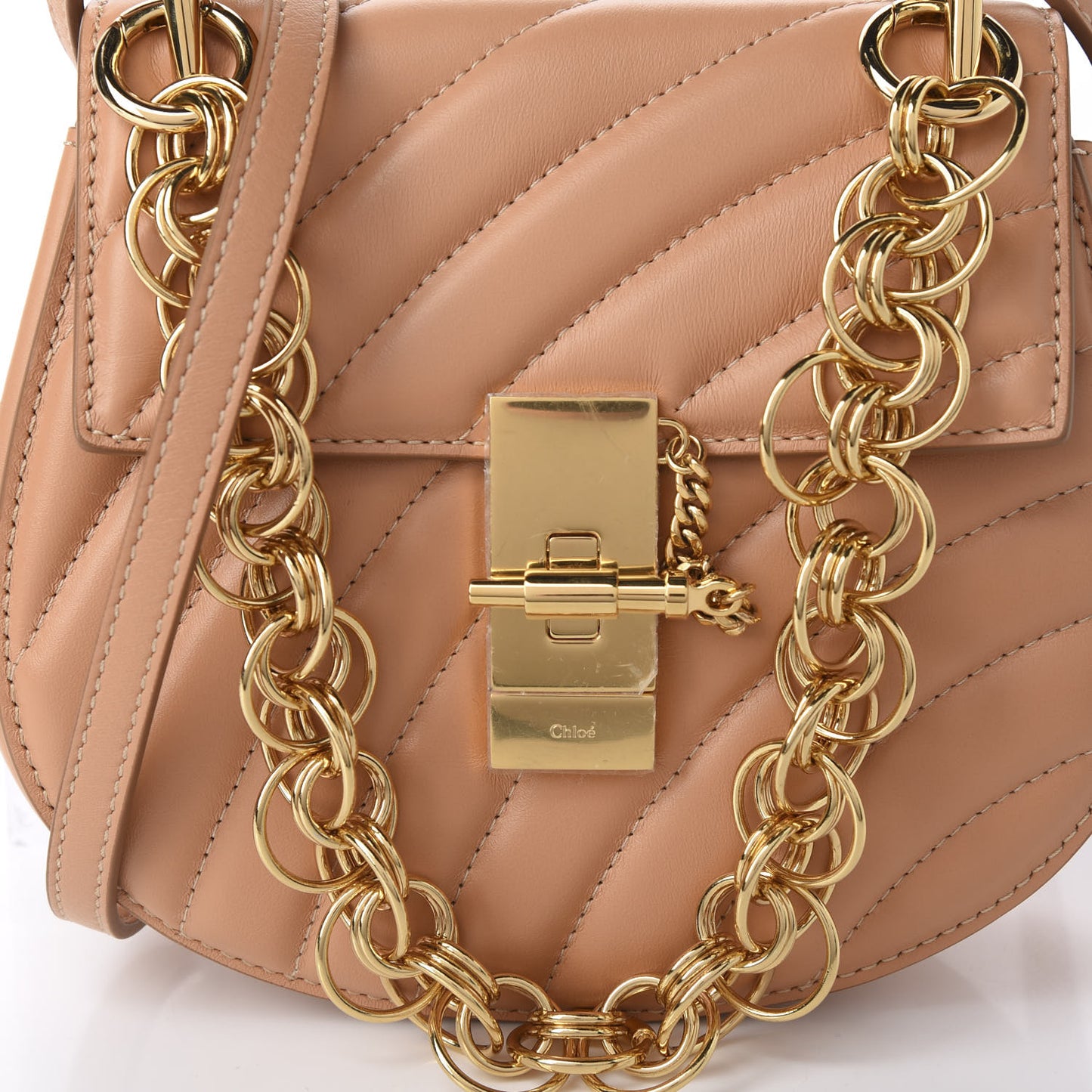Calfskin Quilted Mini Drew Bijou Shoulder Bag Blushy Pink