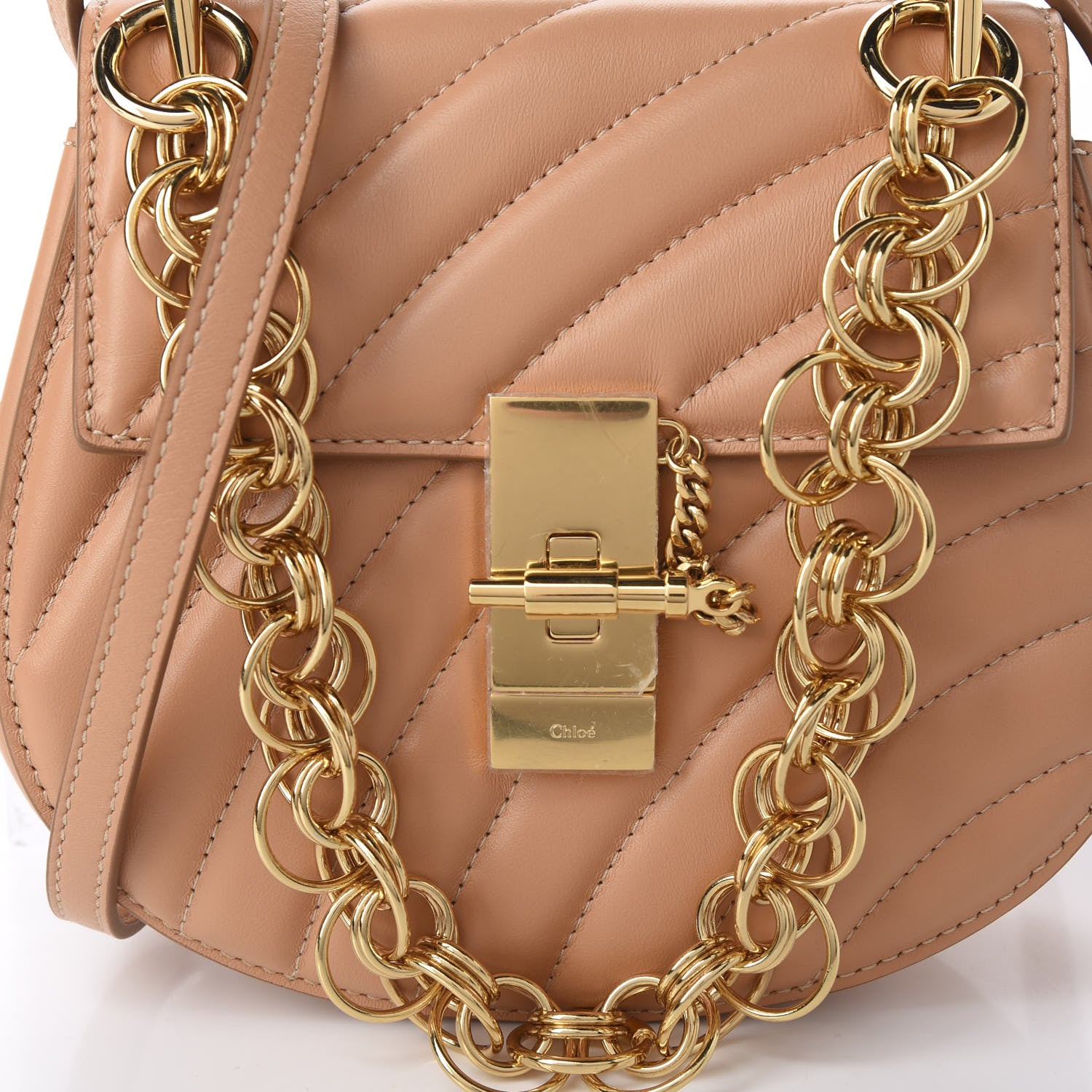Chloe Calfskin Quilted Mini Drew Bijou Shoulder Bag Blushy Pink 9 of 9