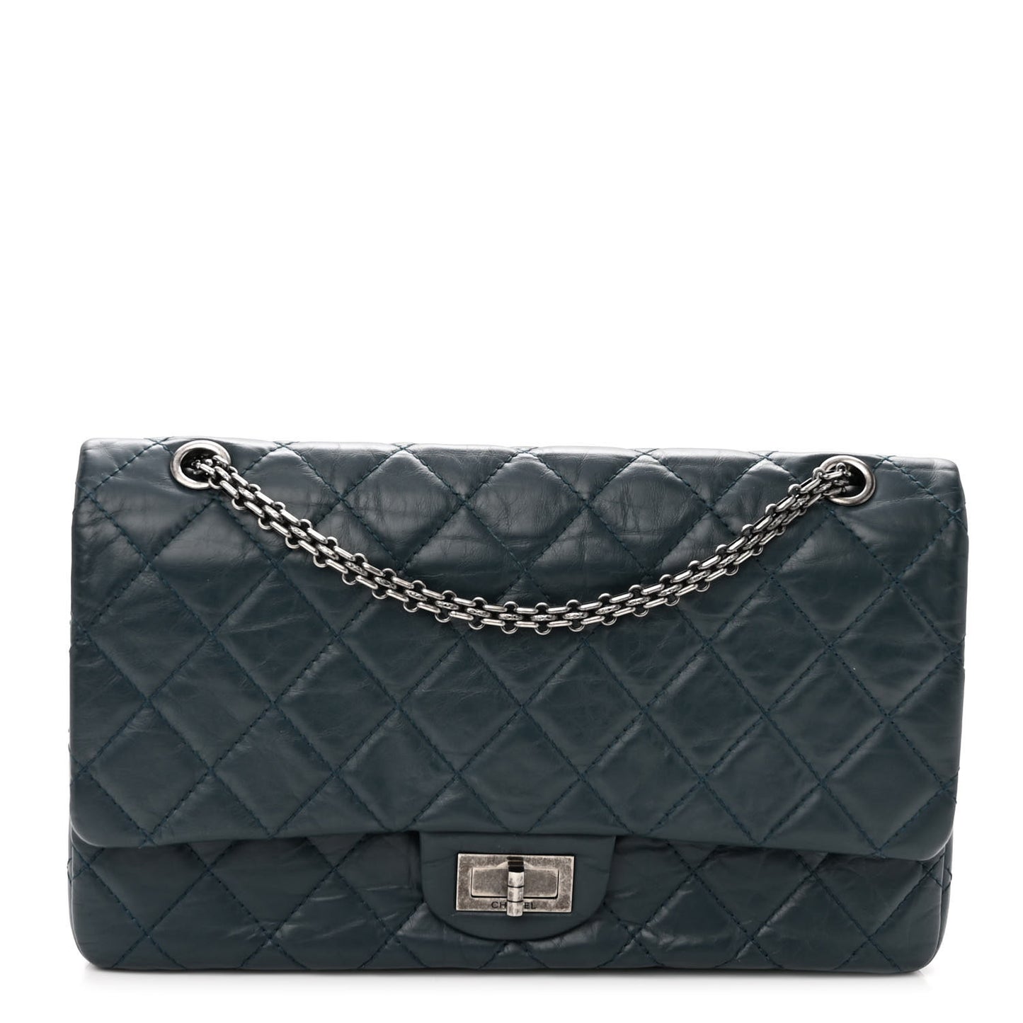 Aged Calfskin Quilted 2.55 Reissue 227 Green