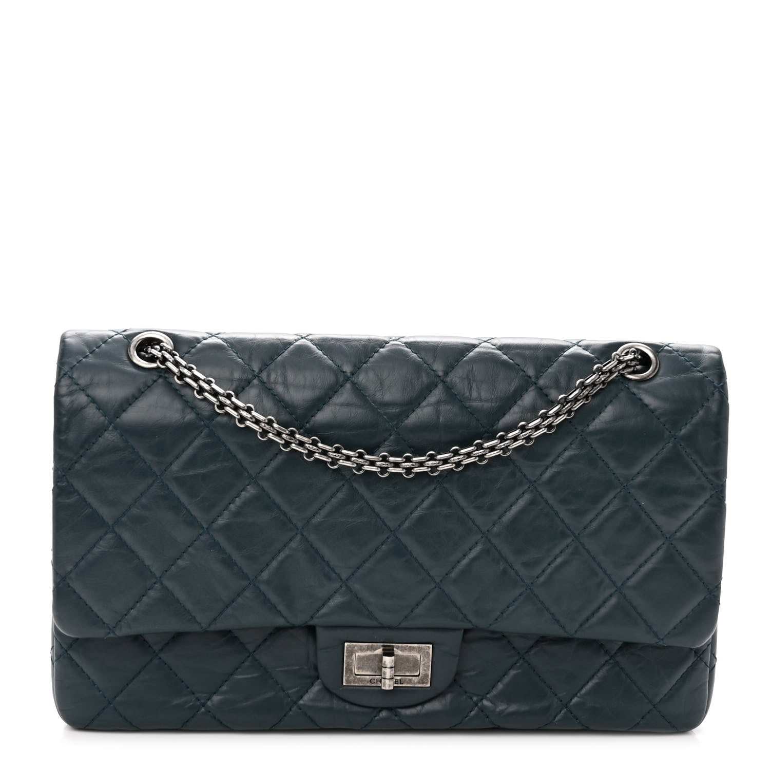 Chanel Aged Calfskin Quilted 2.55 Reissue 227 Green 1 of 11